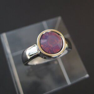 Dyrberg/Kern Cyrielle Swarovski crystal ring pink